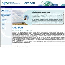 GEO BON - GEO Biodiversity Observation Network