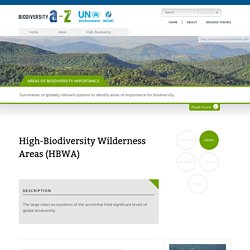 High-Biodiversity Wilderness Areas (HBWA) definition