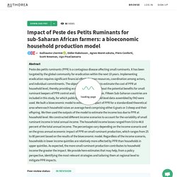 AUTHOREA - 2020 - Impact of Peste des Petits Ruminants for sub-Saharan African farmers: a bioeconomic household production model