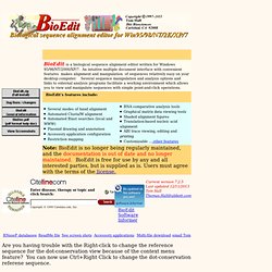 BioEdit Sequence Alignment Editor for Windows 95/98/NT/XP/Vista/7