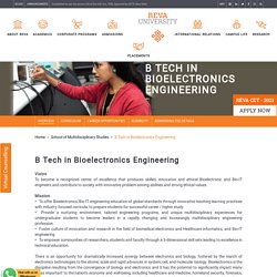 B.Tech in Bioelectronics Engineering