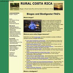 Biogas and Biodigester FAQ's