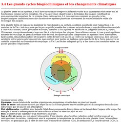 Cycles biogeochimiques et chang. climats