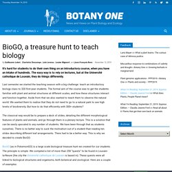BioGO, a treasure hunt to teach biology