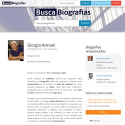 Biografía de Giorgio Armani