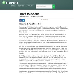 Biografia de Xuxa Meneghel - eBiografia