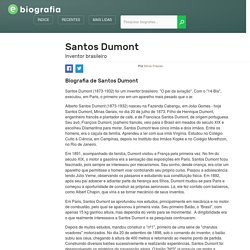Biografia de Santos Dumont - eBiografia