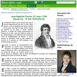 Biographie de Jean-Baptiste Fourier