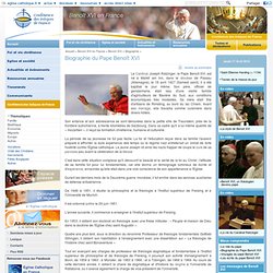 Biographie du Pape Benoît XVI