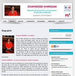 Ma candidature – Chaynesse Khirouni