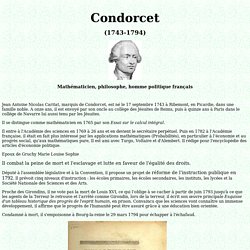 Biographie de Condorcet