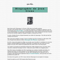 Biographie de Jean Giono