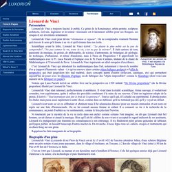 Biographie de Léonard de Vinci