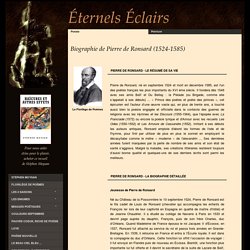 Biographie de Pierre de Ronsard