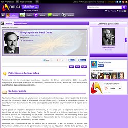 Biographie : Paul Dirac