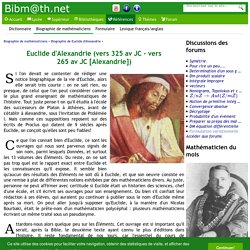 Biographie de Euclide d'Alexandrie