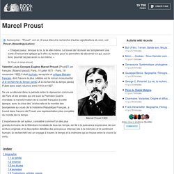 Marcel Proust. Biographie, Famille, Enfance, études, de la jeunesse