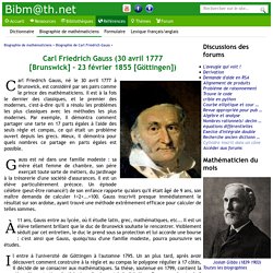 Biographie de Carl Friedrich Gauss