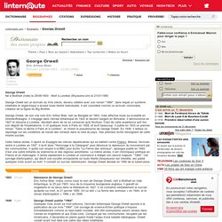 Biographie, dates et citations George Orwell - linternaute.com