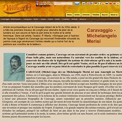 Biographie - Caravaggio - Michelangelo Merisi