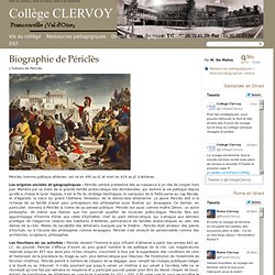 Biographie de Périclès - Collège CLERVOY