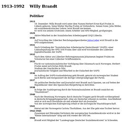 Biographie: Willy Brandt, 1913-1992