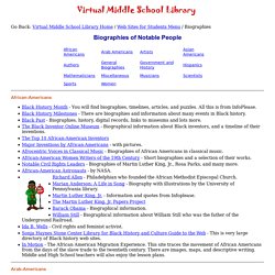 Biographies for Middle School students