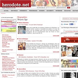 Biographies - Moyen Âge - Herodote.net