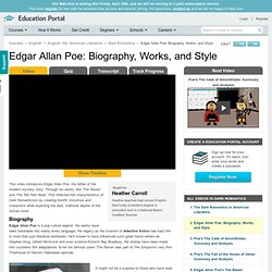 Edgar Allan Poe: Biography, Works, and Style - Free American Literature Video