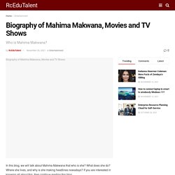 Biography of Mahima Makwana, Movies and TV Shows