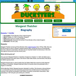 Biography for Kids: Margaret Thatcher