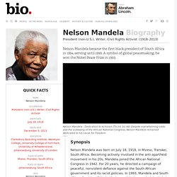 Nelson Mandela - Biography - President (non-U.S.), Writer, Civil Rights Activist