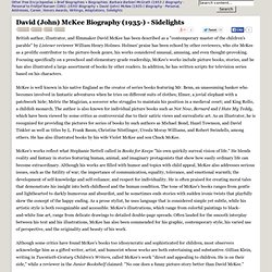 David (John) McKee Biography (1935-) - Sidelights - Review, Elmer, Rollo, and Books - JRank Articles