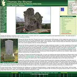 Thomas the Rhymer Feature Page on Undiscovered Scotland