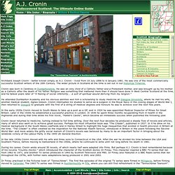 A.J. Cronin Feature Page on Undiscovered Scotland