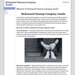 Biohazard Cleanup Company Austin
