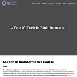Best M Tech Bioinformatics Colleges in Kolkata, India