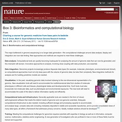 Bioinformatics and computational biology : Charting a course for genomic medicine from base pairs to bedside : Nature