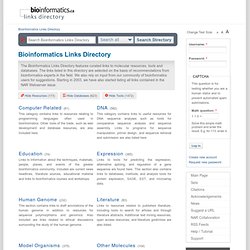Bioinformatics.ca Links Directory