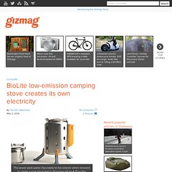 BioLite low-emission camping stove creates its own electricity