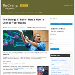 The Biology of Belief: Here's How to Change Your Reality