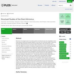 PLOS Biology: Structural Studies of the Giant Mimivirus
