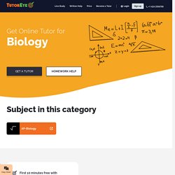 Biology tutor online