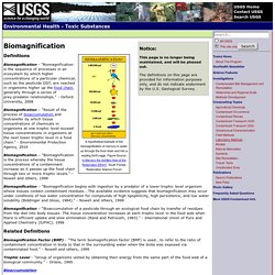Biomagnification Definition Page