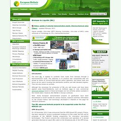 Biomass to Liquid (Btl) biofuel production in Europe