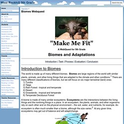 Biomes Webquest - West Rockhill 5th Grade