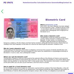 Biometric card in the Czech Republic