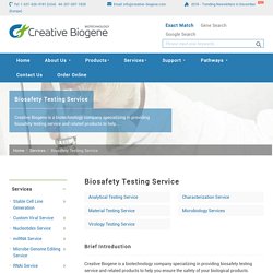 Biosafety Testing Service