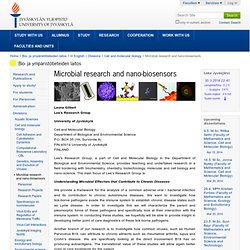 University of Jyväskylä - Microbial research and nano-biosensors