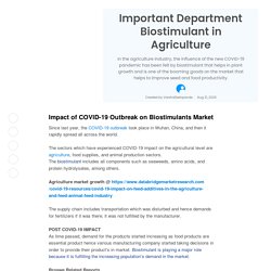 Impact of the COVID-19 Pandemic on Biostimulant Agriculture Department